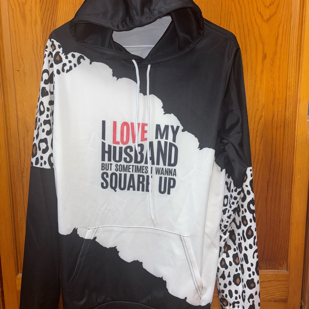 Black and White Graphic Hoodie